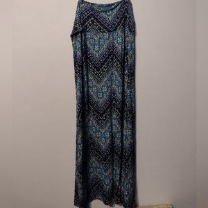 French Laundry sleeveless mumu dress blue 🔵 print 3XL